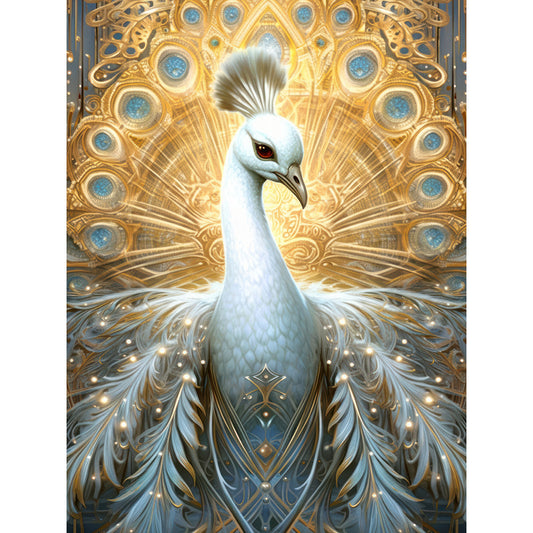 Gorgeous Peacock - Full Round Drill Diamond Painting 30*40CM