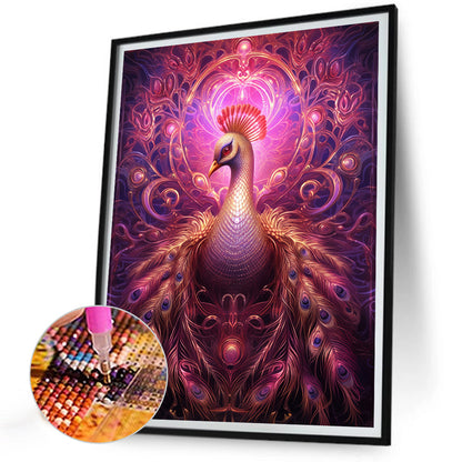 Gorgeous Peacock - Full Round Drill Diamond Painting 30*40CM