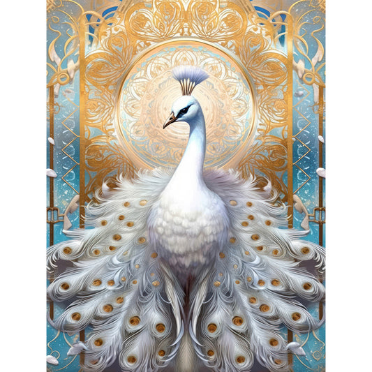Gorgeous Peacock - Full Round Drill Diamond Painting 30*40CM