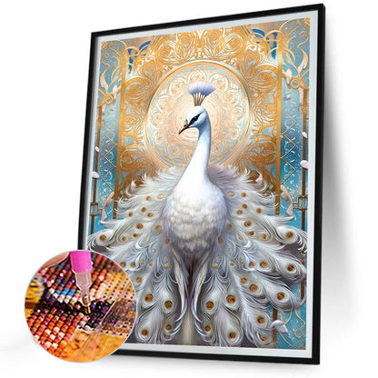Gorgeous Peacock - Full Round Drill Diamond Painting 30*40CM