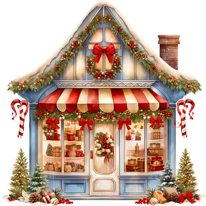 Christmas Shop - 11CT Counted Cross Stitch 50*50CM