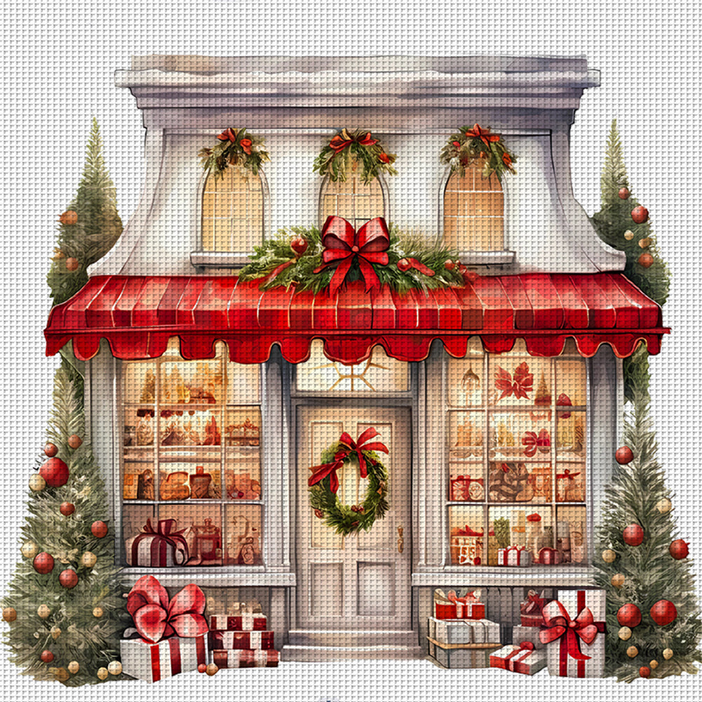 Christmas Shop - 11CT Counted Cross Stitch 50*50CM