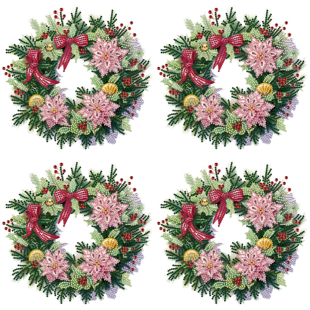 Christmas Wreath - Special Shaped Drill Diamond Painting 30*30CM