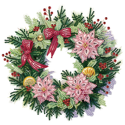 Christmas Wreath - Special Shaped Drill Diamond Painting 30*30CM