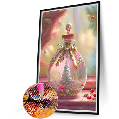 Christmas Tree In A Bottle - Full Round Drill Diamond Painting 40*60CM