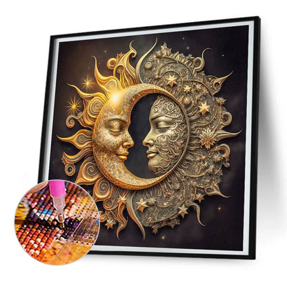 Sun And Moon - Full Round Drill Diamond Painting 30*30CM