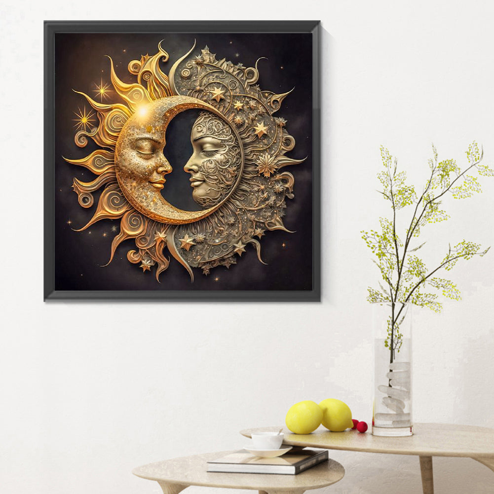 Sun And Moon - Full Round Drill Diamond Painting 30*30CM