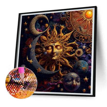 Sun And Moon - Full Round Drill Diamond Painting 30*30CM