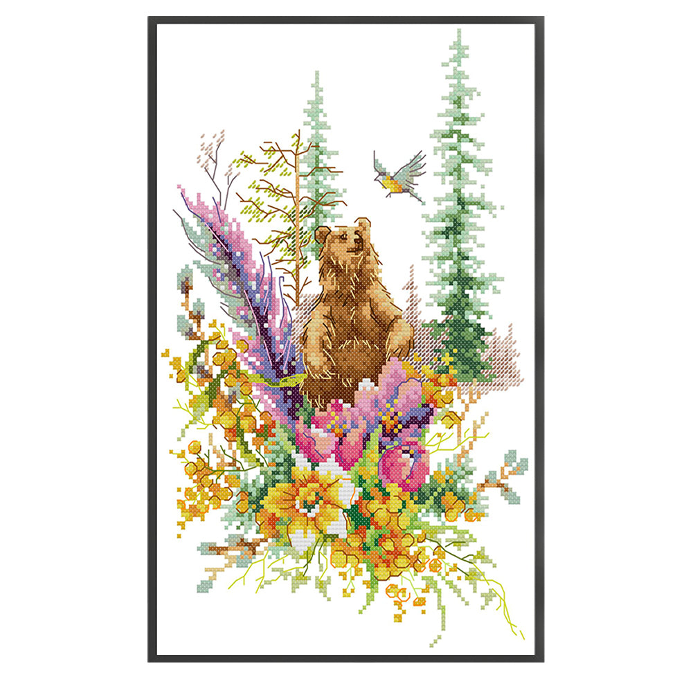 The Spirit Of The Spring Forest - 14CT Counted Cross Stitch 22*34CM(Joy Sunday)