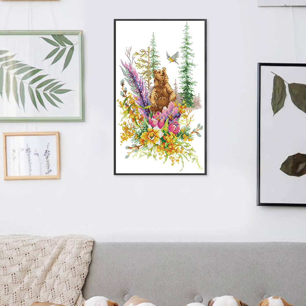 The Spirit Of The Spring Forest - 14CT Counted Cross Stitch 22*34CM(Joy Sunday)