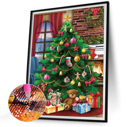 Christmas Tree - Full Round Drill Diamond Painting 30*40CM