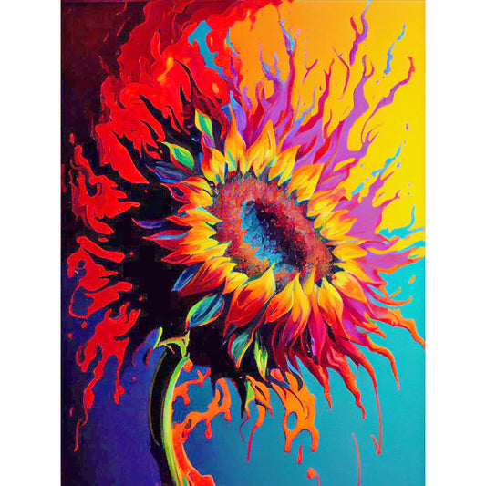 Swaying Sunflower - Full Round Drill Diamond Painting 30*40CM