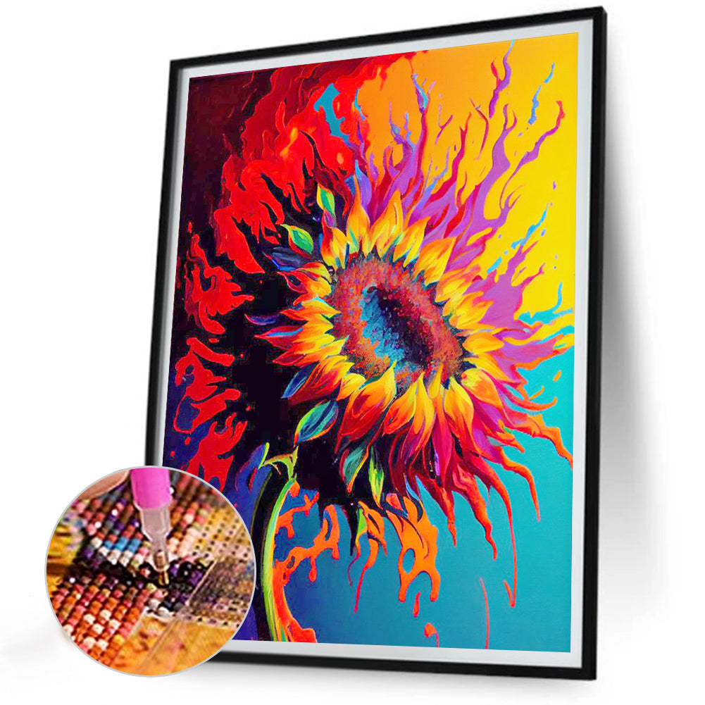 Swaying Sunflower - Full Round Drill Diamond Painting 30*40CM