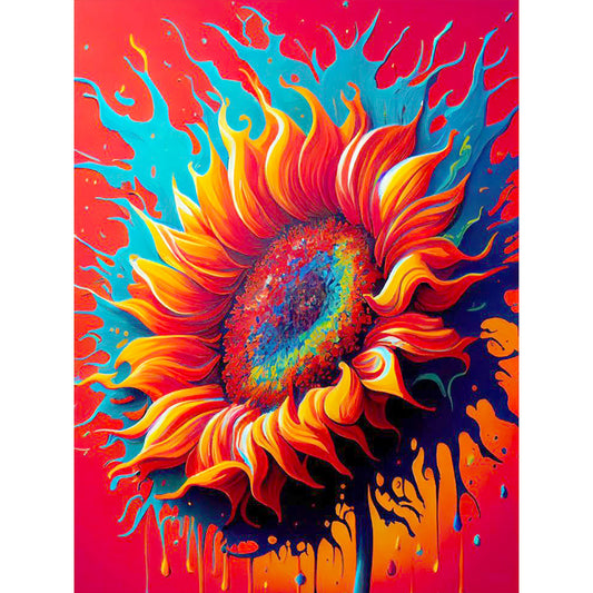 Swaying Sunflower - Full Round Drill Diamond Painting 30*40CM