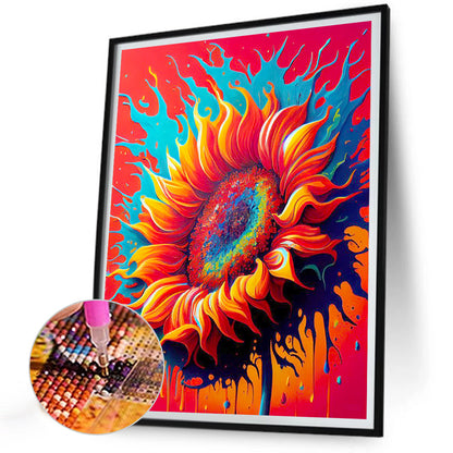 Swaying Sunflower - Full Round Drill Diamond Painting 30*40CM