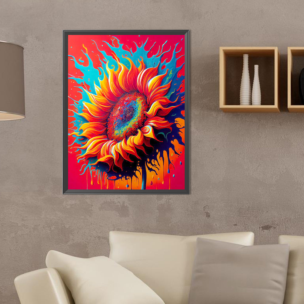 Swaying Sunflower - Full Round Drill Diamond Painting 30*40CM