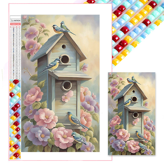 Bird House - Full Square Drill Diamond Painting 40*70CM