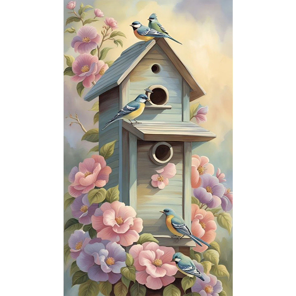 Bird House - Full Square Drill Diamond Painting 40*70CM