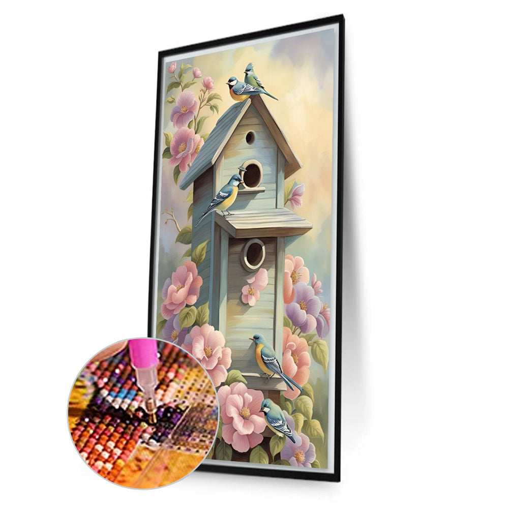 Bird House - Full Square Drill Diamond Painting 40*70CM