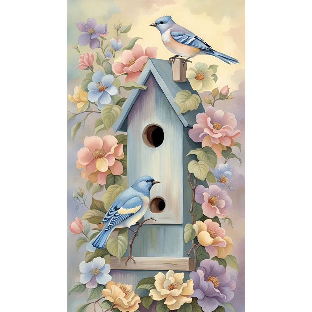 Bird House - Full Square Drill Diamond Painting 40*70CM