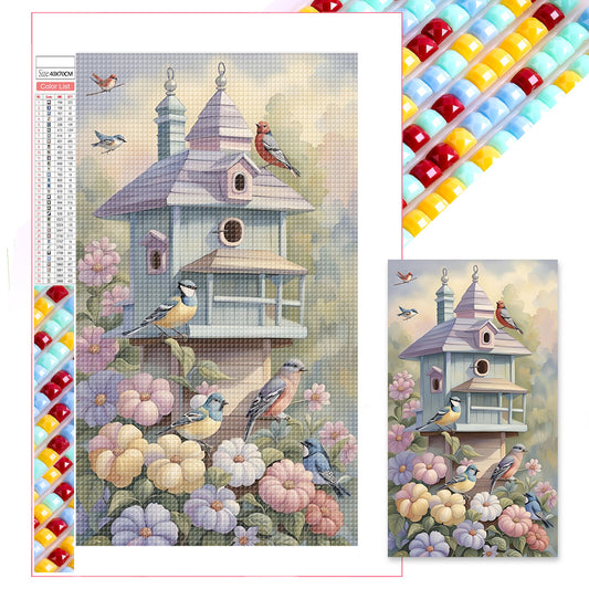 Bird House - Full Square Drill Diamond Painting 40*70CM