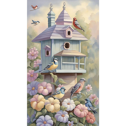 Bird House - Full Square Drill Diamond Painting 40*70CM