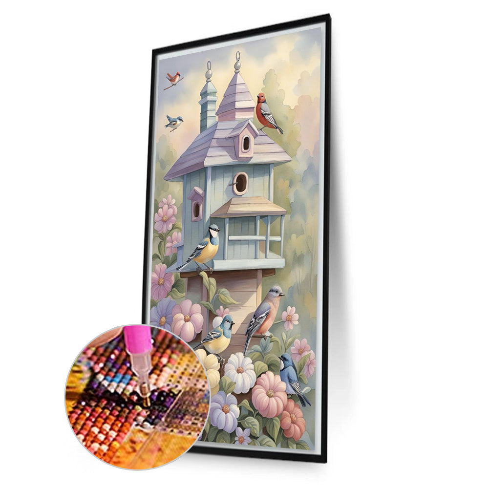 Bird House - Full Square Drill Diamond Painting 40*70CM