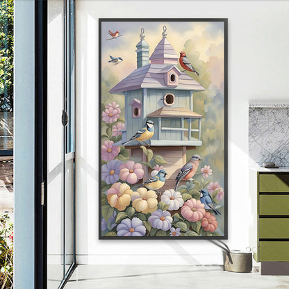 Bird House - Full Square Drill Diamond Painting 40*70CM