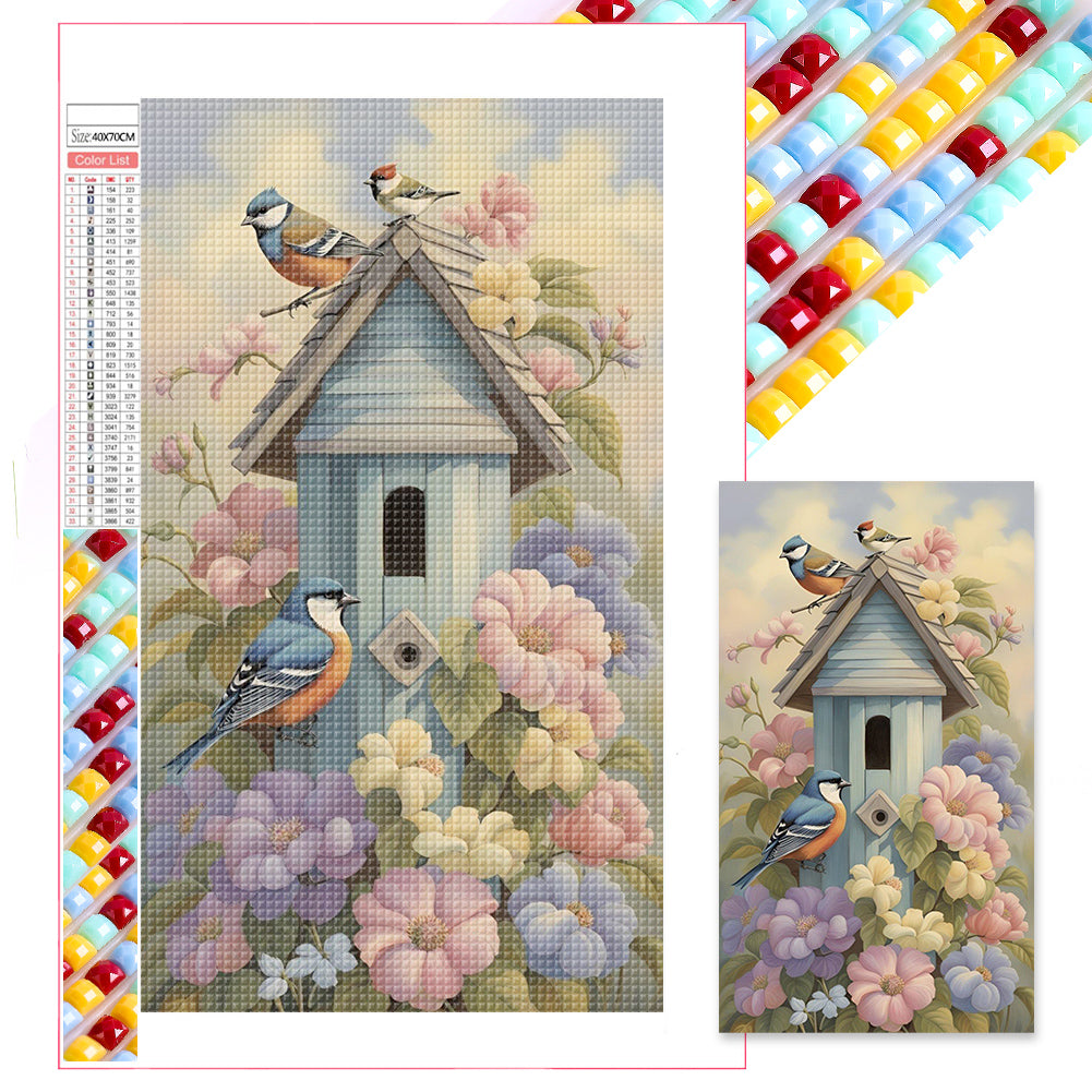 Bird House - Full Square Drill Diamond Painting 40*70CM