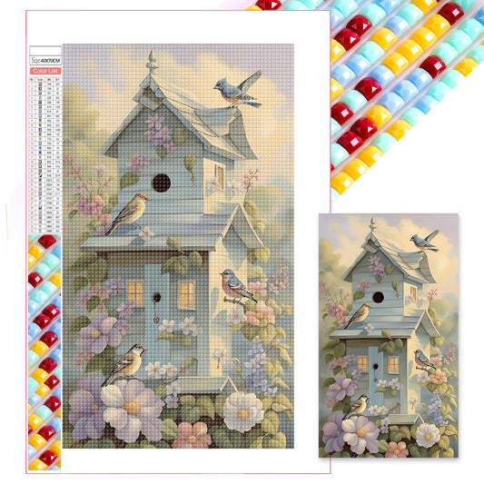 Bird House - Full Square Drill Diamond Painting 40*70CM