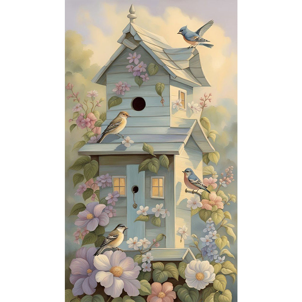 Bird House - Full Square Drill Diamond Painting 40*70CM