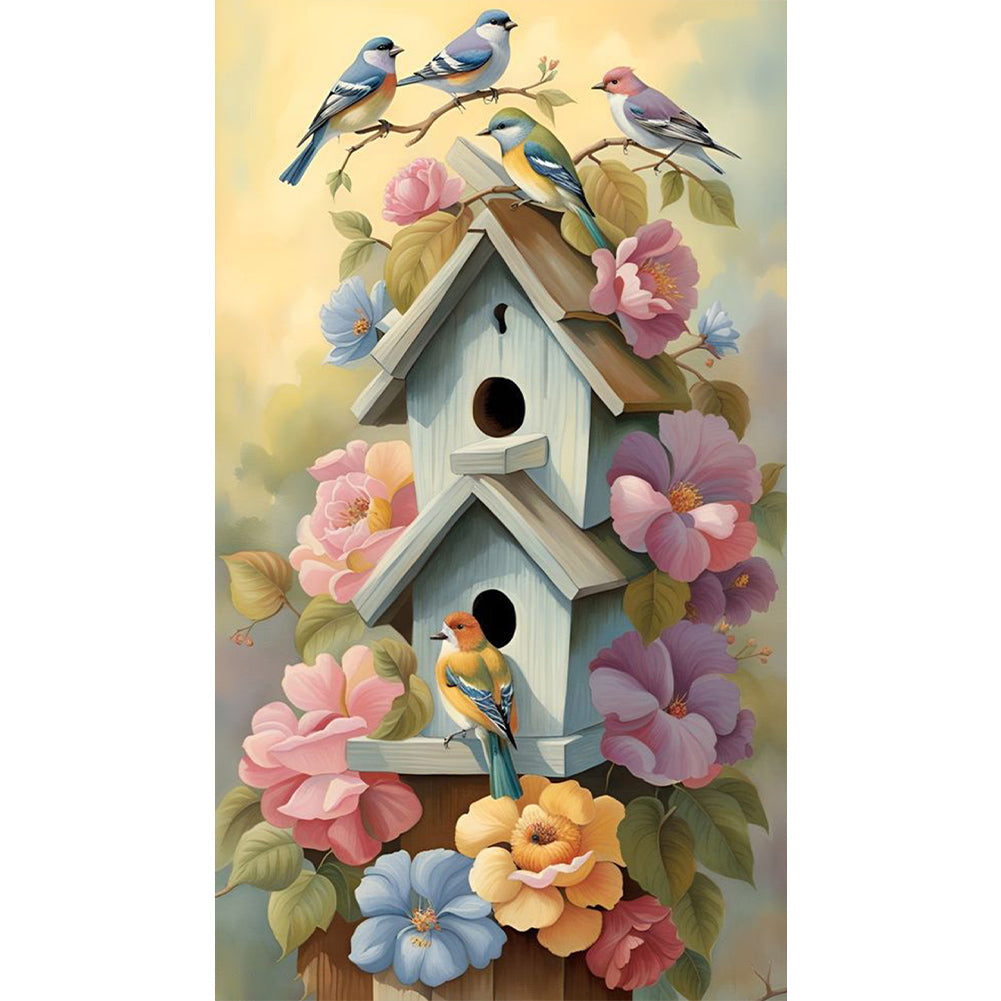 Bird House - Full Square Drill Diamond Painting 40*70CM