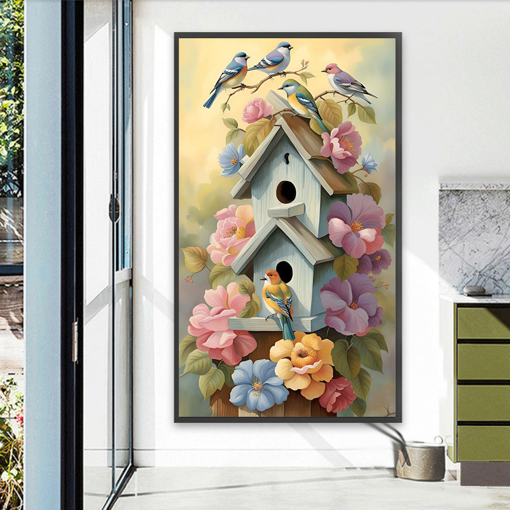 Bird House - Full Square Drill Diamond Painting 40*70CM