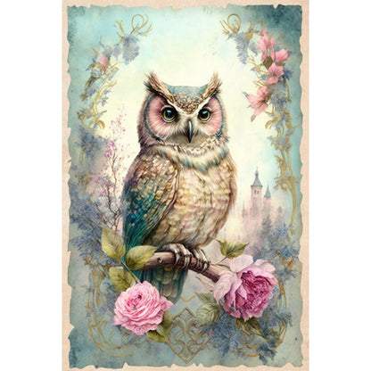 Owl - Full Square Drill Diamond Painting 40*60CM