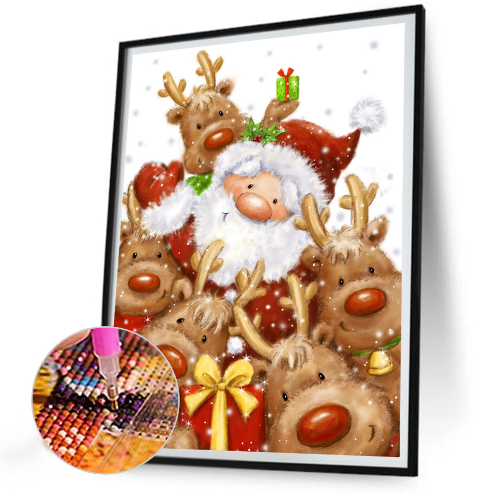 Santa Claus - Full Round Drill Diamond Painting 30*40CM