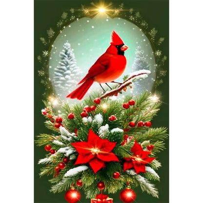 Cardinal On Branch - Full Round Drill Diamond Painting 40*60CM