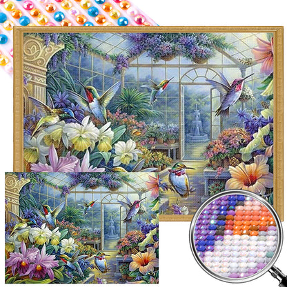 Glass Garden - Full Round AB Drill Diamond Painting 55*40CM