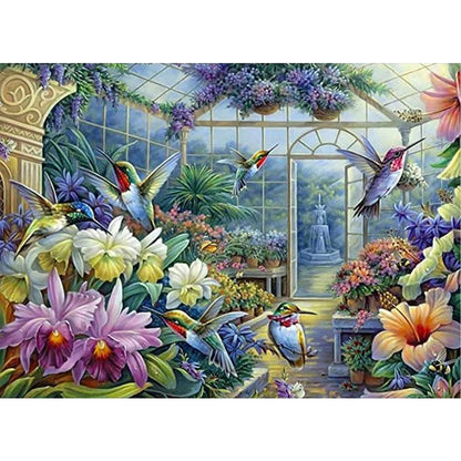 Glass Garden - Full Round AB Drill Diamond Painting 55*40CM