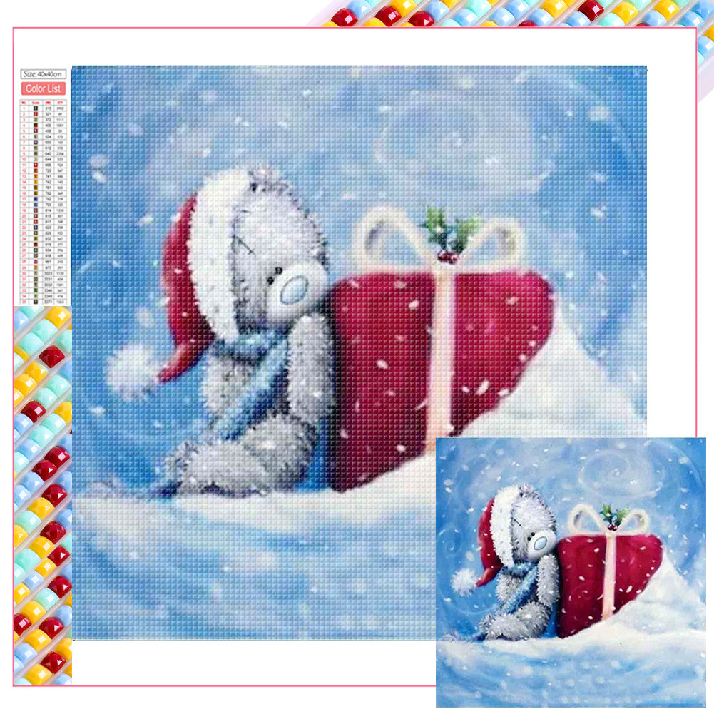 Gift Bear - Full Square Drill Diamond Painting 40*40CM