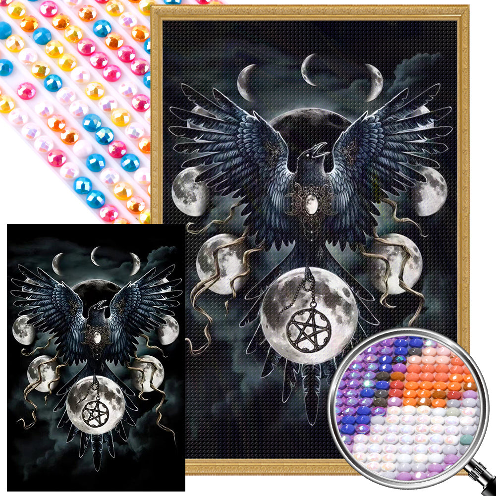 Mysterious Black Crow - Full Round AB Drill Diamond Painting 40*60CM