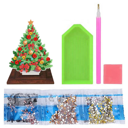 Wooden Diamond Painting Desktop Ornaments for Xmas Table Office Home Decor (01)