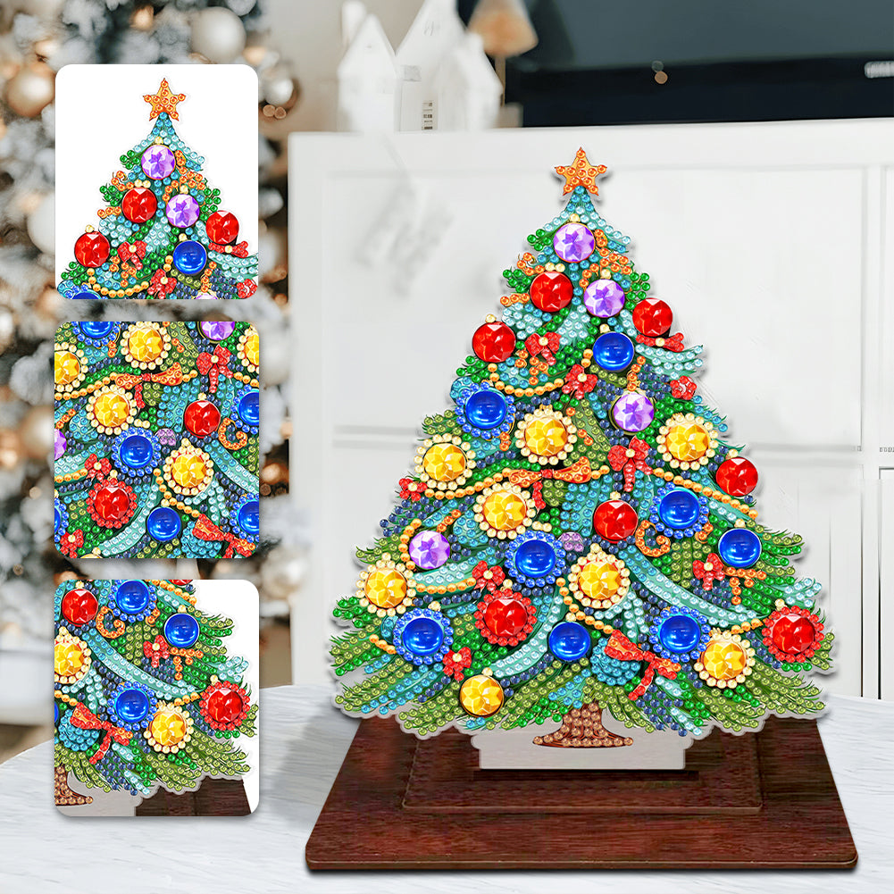 Wooden Diamond Painting Desktop Ornaments for Xmas Table Office Home Decor (04)