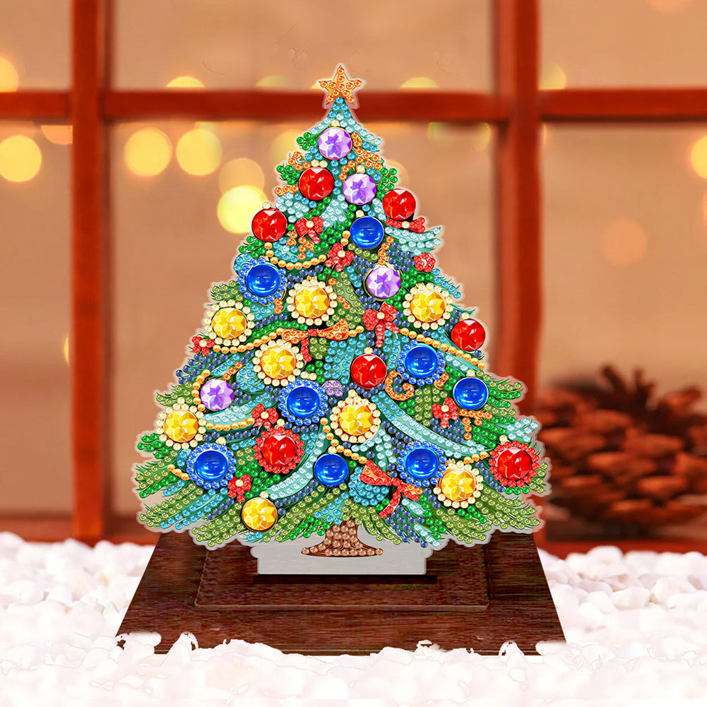 Wooden Diamond Painting Desktop Ornaments for Xmas Table Office Home Decor (04)