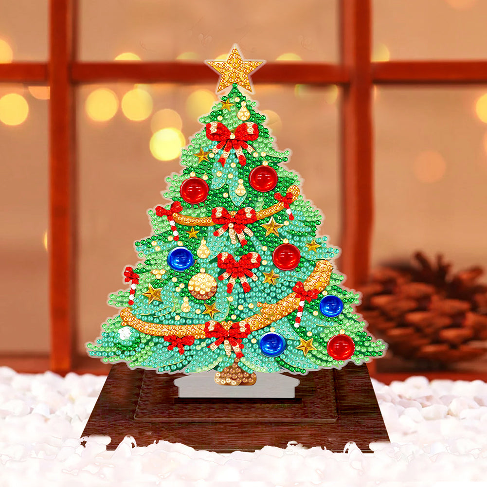 Wooden Diamond Painting Desktop Ornaments for Xmas Table Office Home Decor (05)