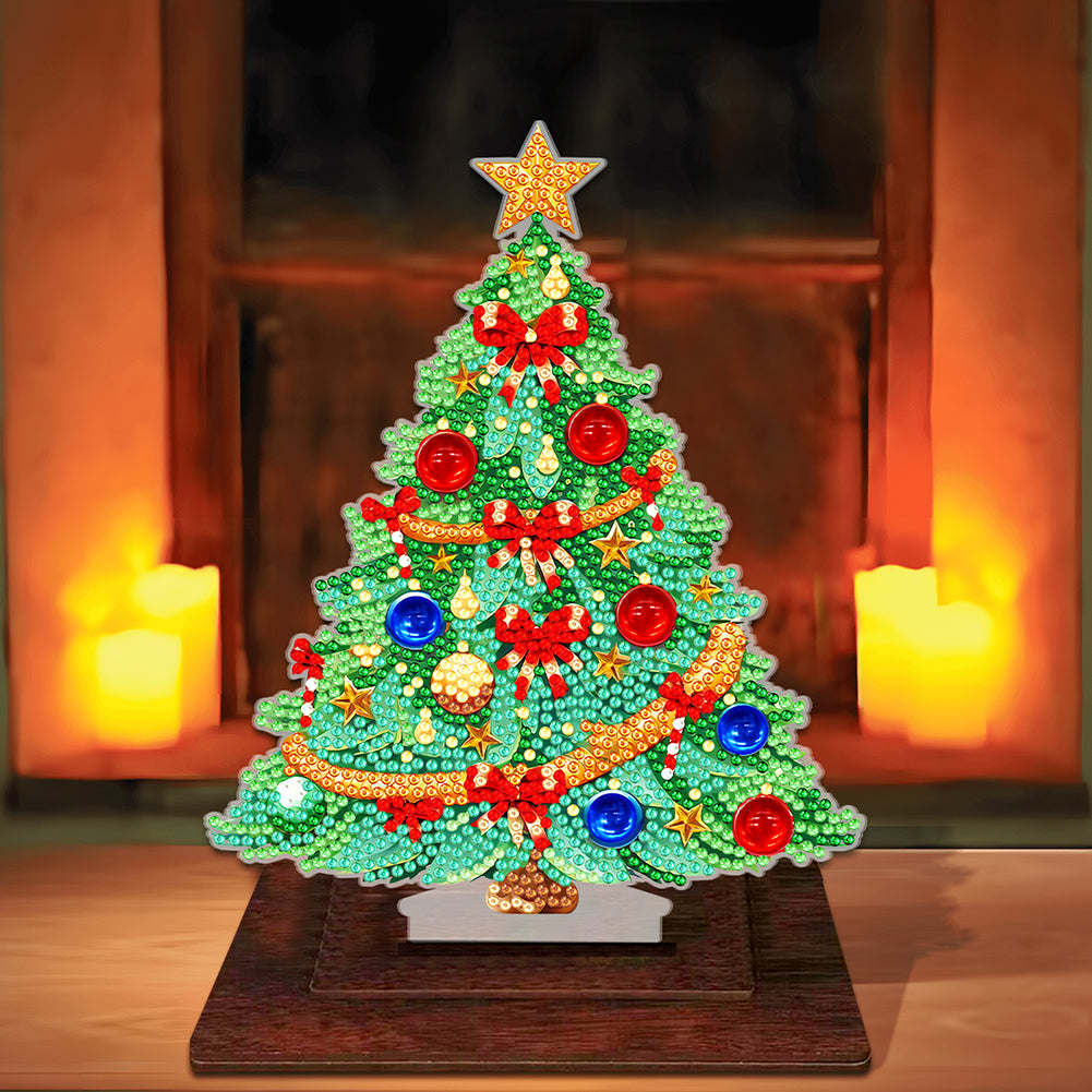 Wooden Diamond Painting Desktop Ornaments for Xmas Table Office Home Decor (05)