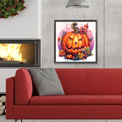 Holiday Pumpkin - Full Round Drill Diamond Painting 30*30CM