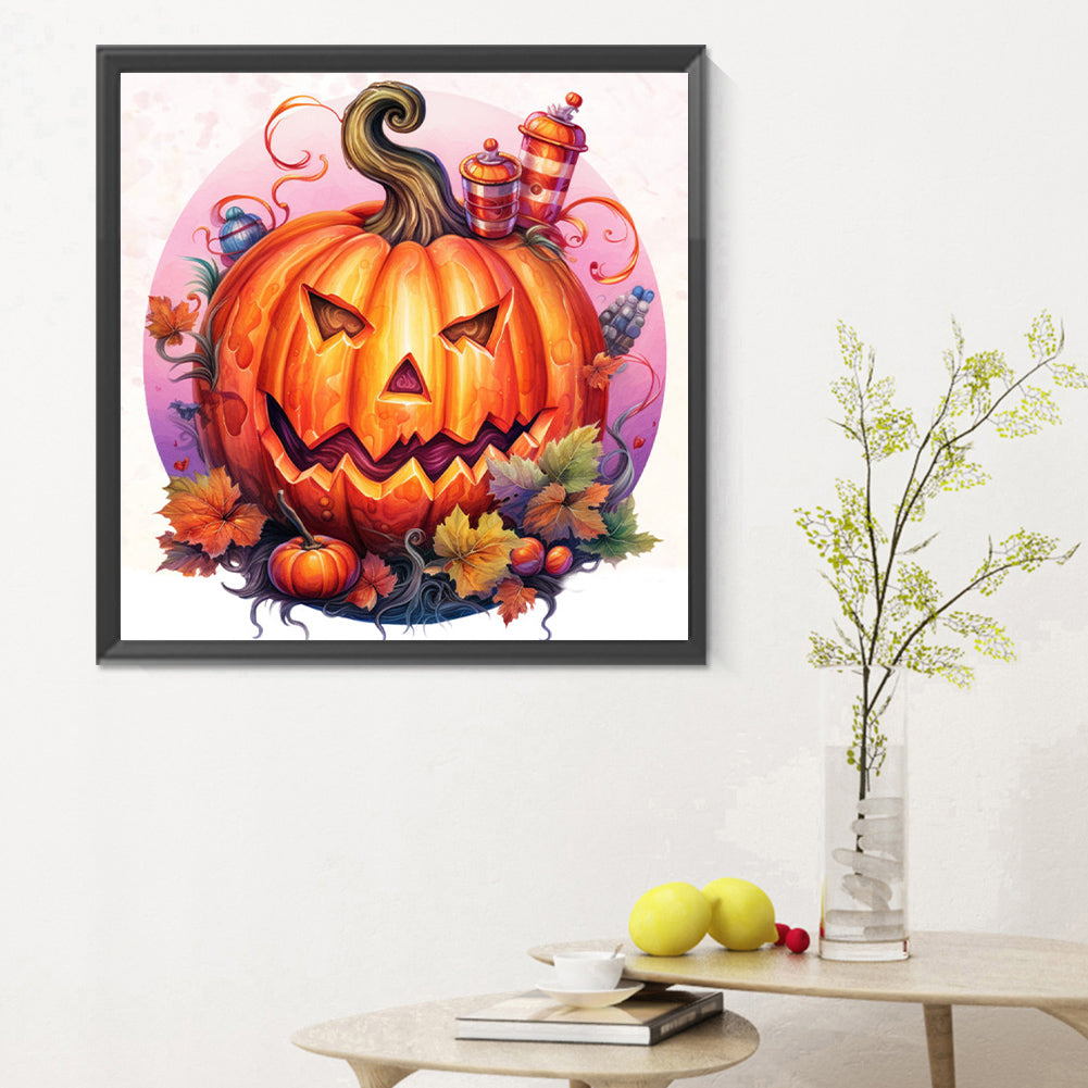 Holiday Pumpkin - Full Round Drill Diamond Painting 30*30CM