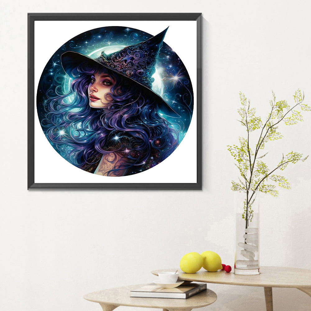 Star And Moon¡¤Witch - Full Round Drill Diamond Painting 30*30CM