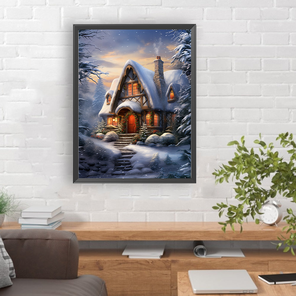 Winter Village - Full Round Drill Diamond Painting 30*40CM