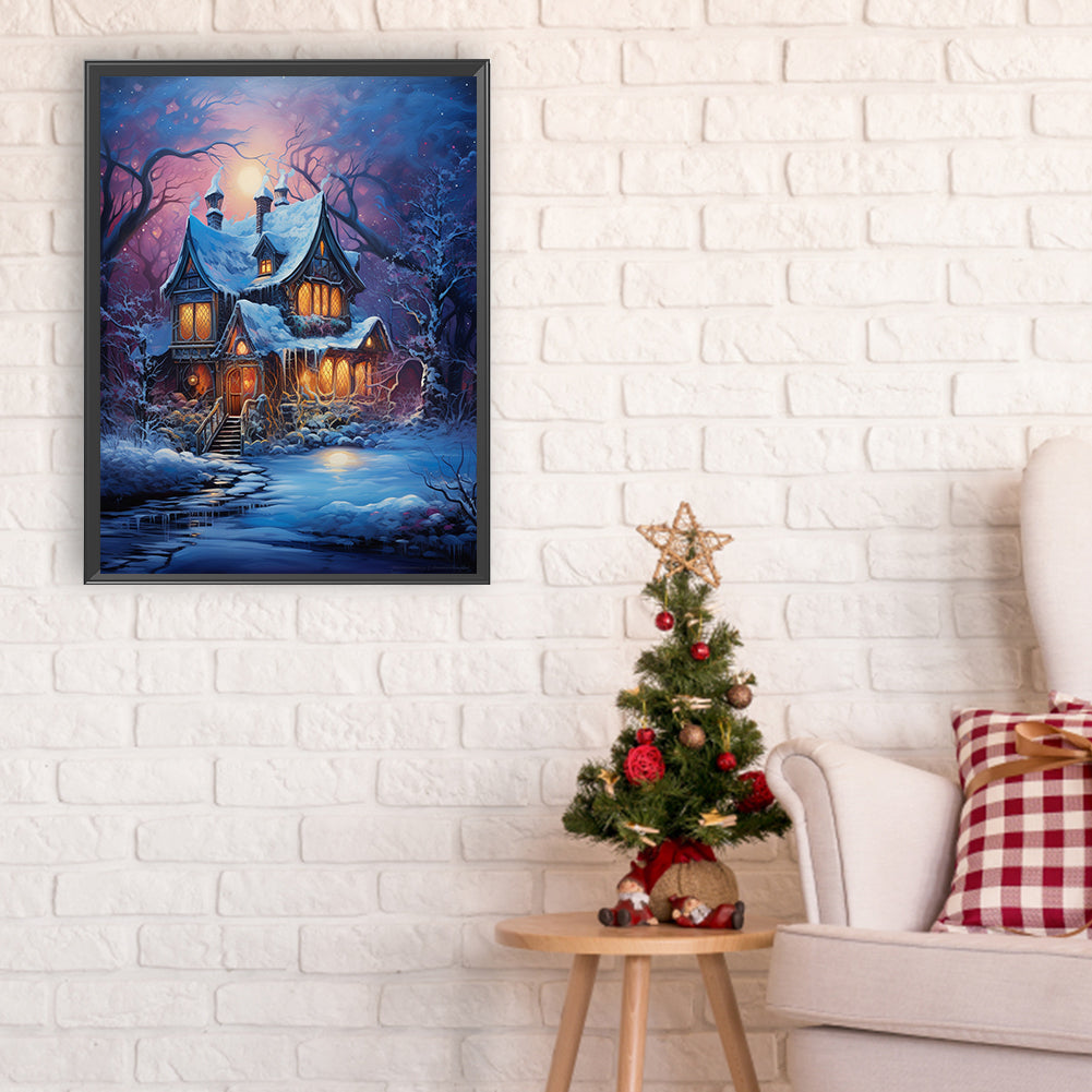 Winter Village - Full Round Drill Diamond Painting 30*40CM